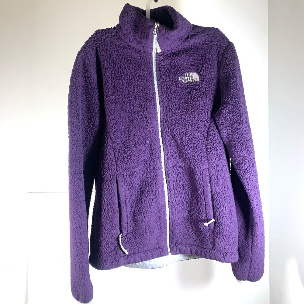The North Face Jacket Womens Small Purple Polyester Fleece Full Zip Jacket Fuzzy